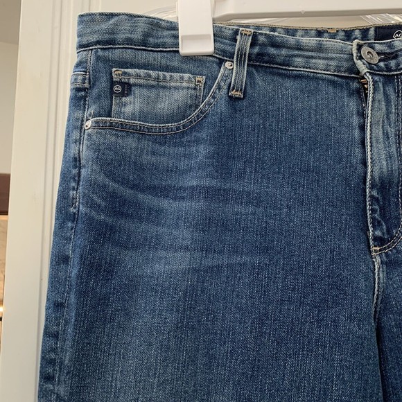 AG Adriano Goldschmied The Jodi High Rise Crop Flare Blue Denim Jean Size 32R - Picture 4 of 11